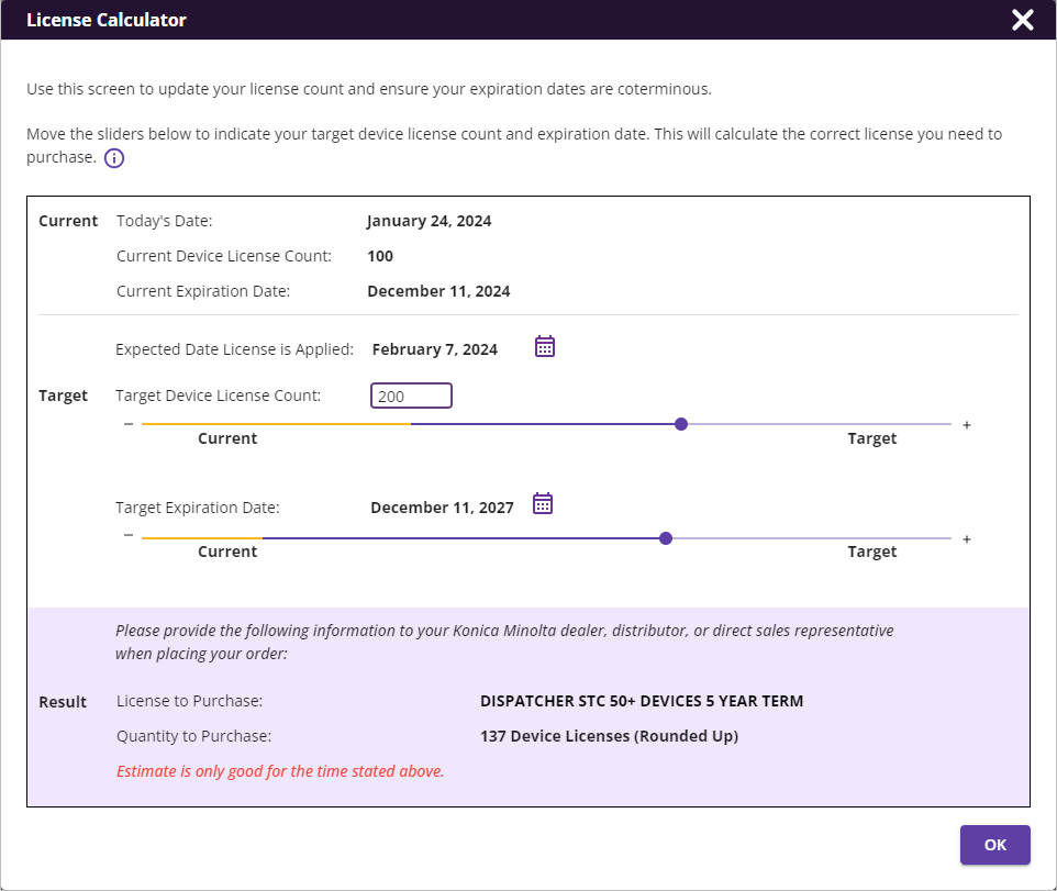 License Calculator