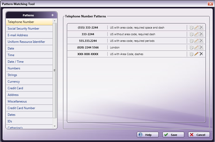 Pattern Matching Tool