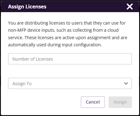 Assign Non-MFP Device Window