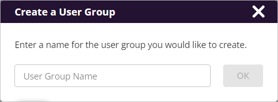 Create New User Group window