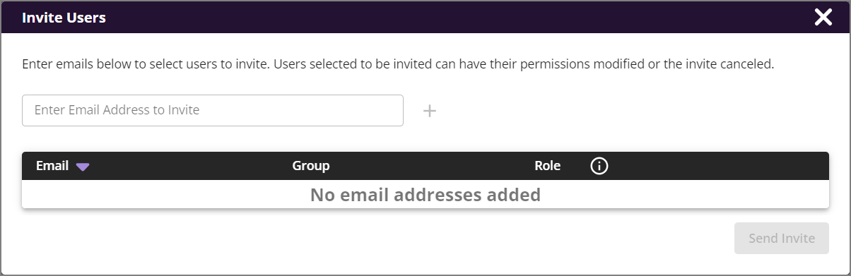 Invite Users Modal